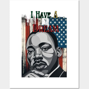 "Dreamscape Harmony: MLK Tribute" - MLK Civil Rights Activist Posters and Art